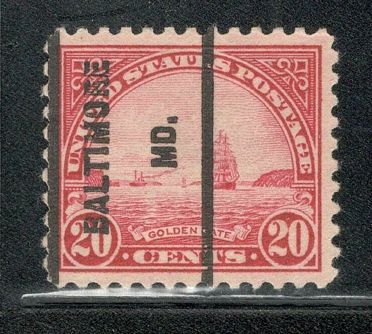 Sc # 567 ~ 20 cent Golden Gate Issue, Precancel, BALTIMORE MD.