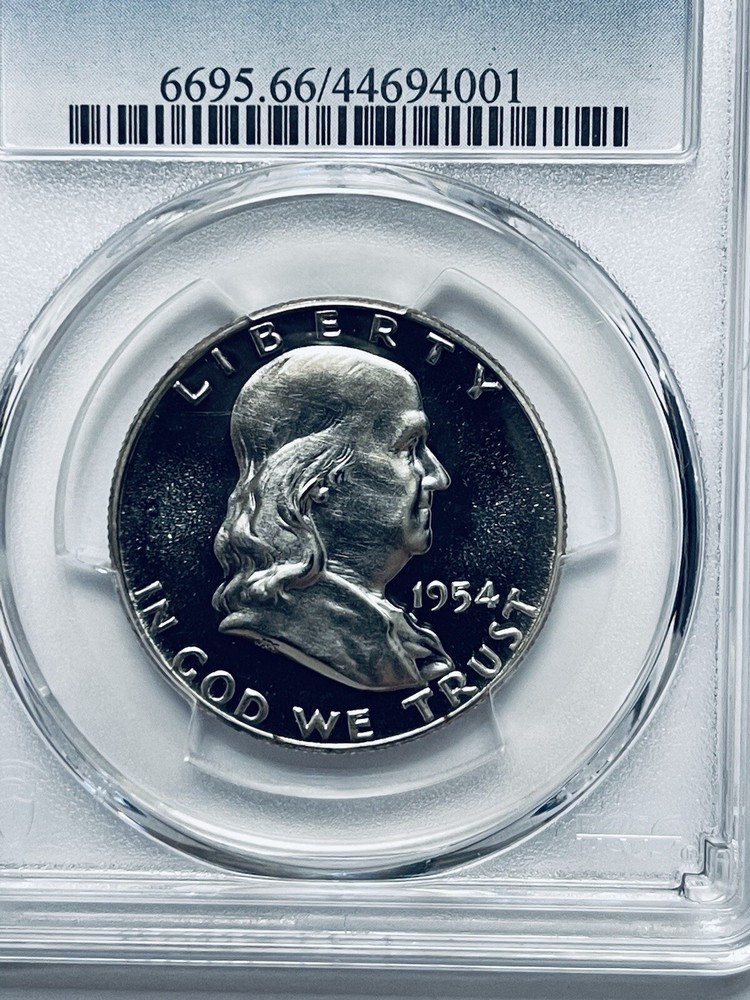 1954 Franklin Silver Half Dollar PCGS PR66