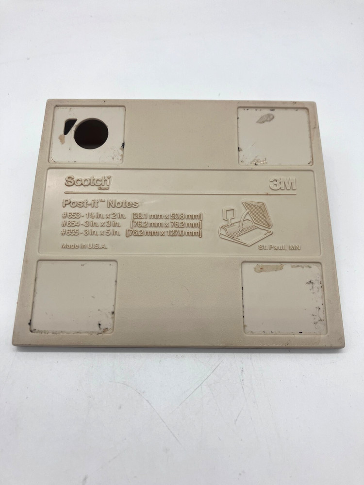Vintage Scotch 3M C-45 Post It Notes Tray Base Holder, Beige