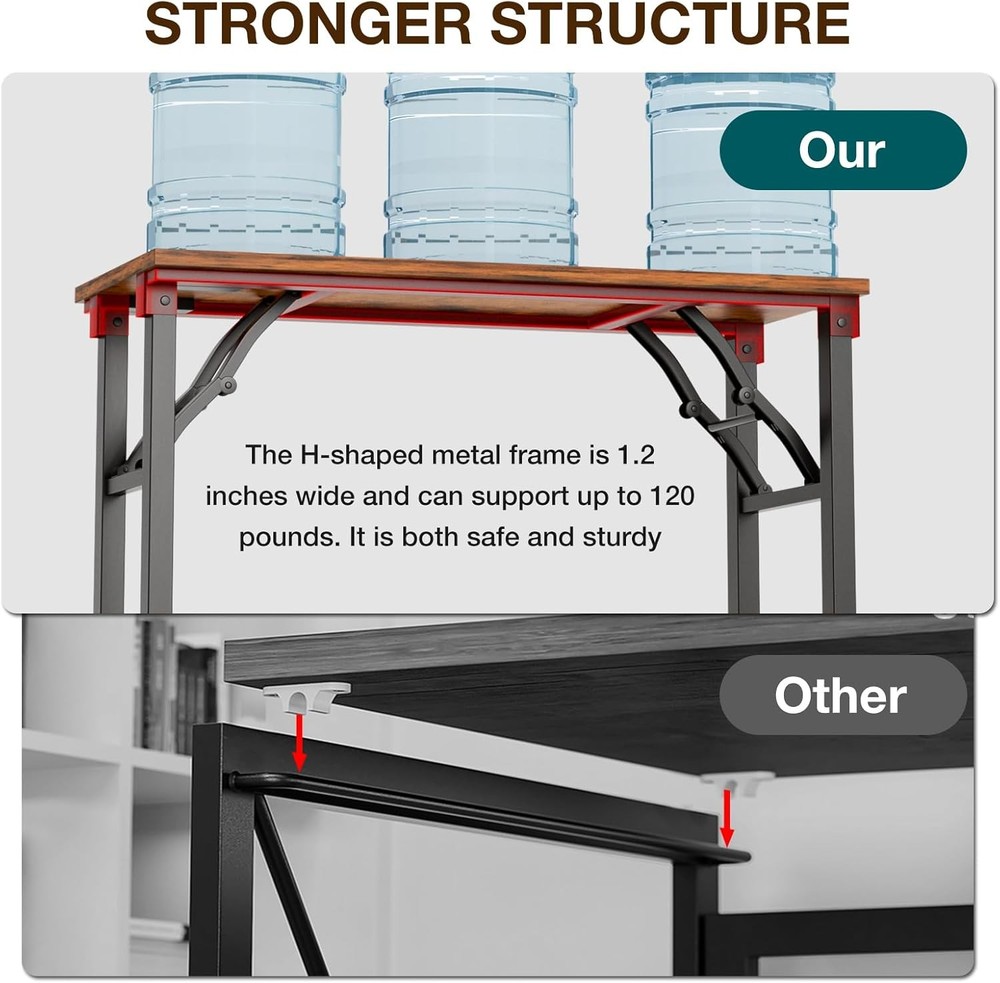 Small Computer Desk Folding Table 35.8" Foldable Office Desk No Assembly Perfect