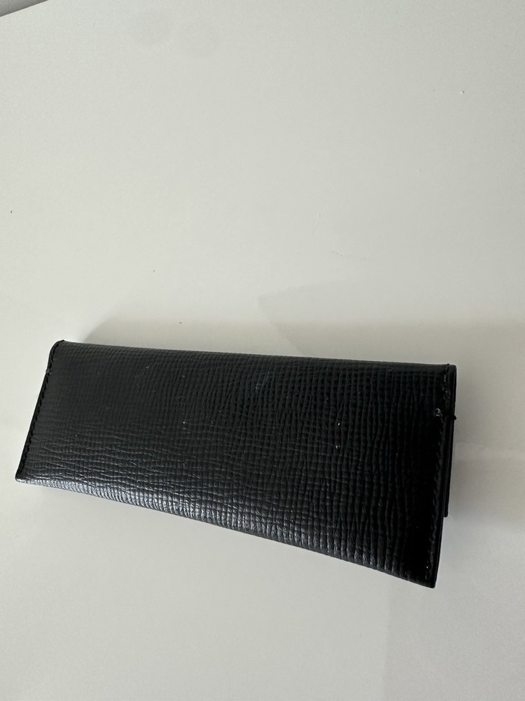 Vintage Coach Black Women's Folding Wallet with Logo Accent, Solid Pattern