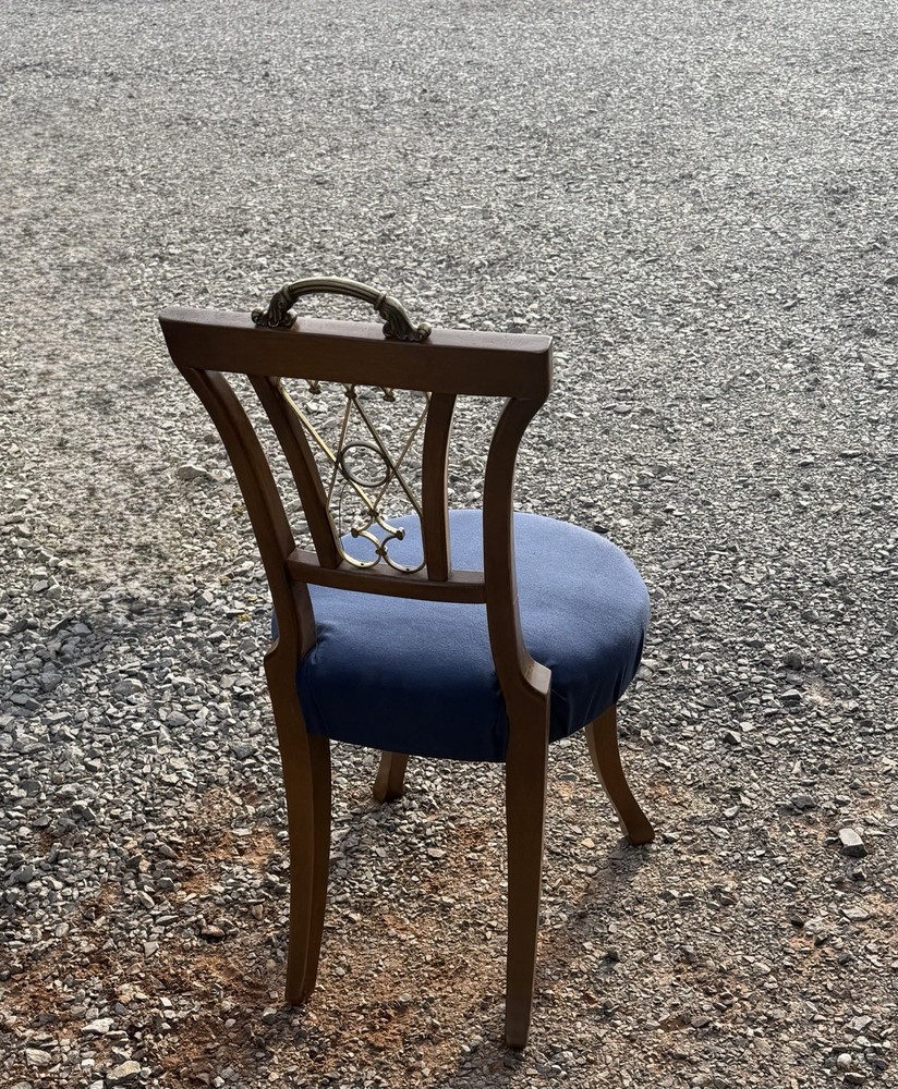 Mid Century 1950’s Vanity Stool/Chair with Brass