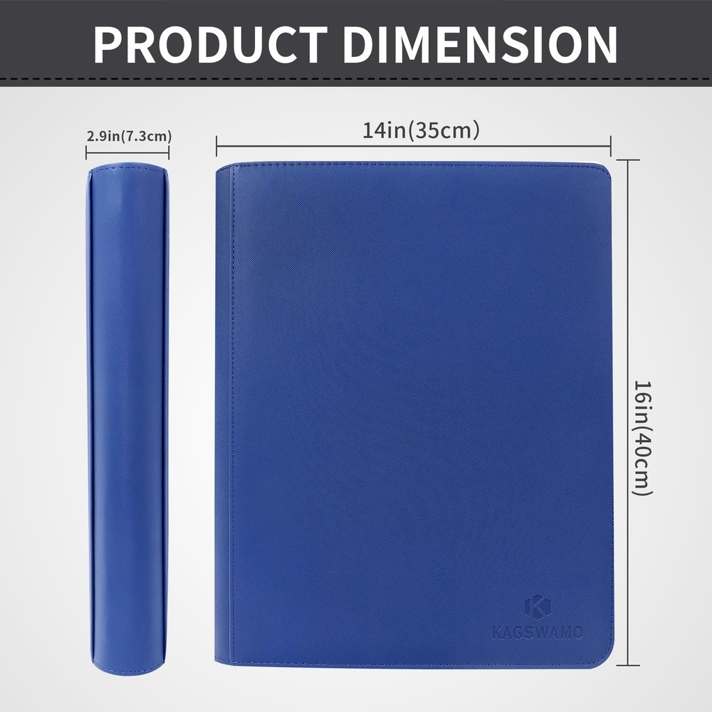 Toploader Binder, Holds 324 Toploaders, 9 Pockets, Top Loader Binder for Card...