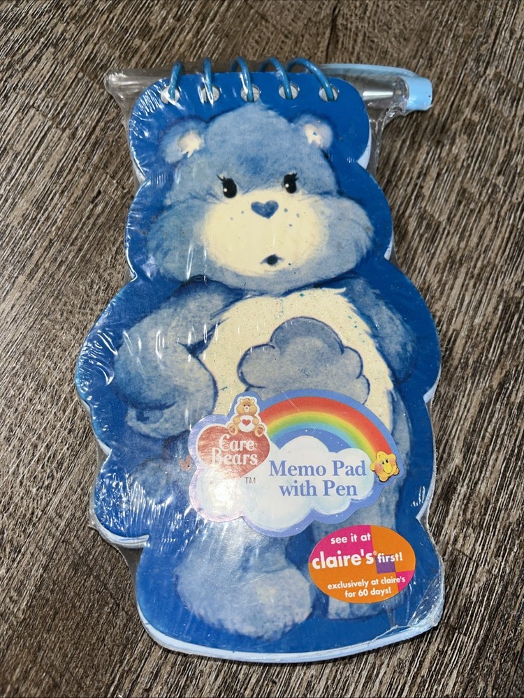 Care Bears grumpy bear notepad Notebook Claire’s excNew Old Stock