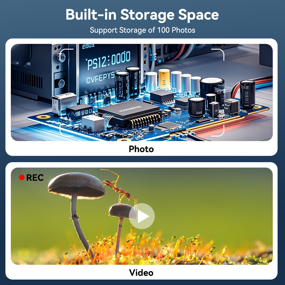 500X Handheld Digital Microscope 2 MP Portable Macro Microscope HD Photo Camera