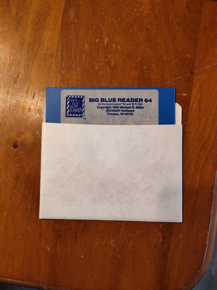 Big Blue Reader 64 Commodore IBM MS-DOS File Transfer Utility on 5.25 disk