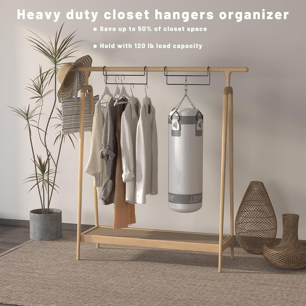 3 Pack 12" Magic Hangers for Storage, Organization & Sorting, Black