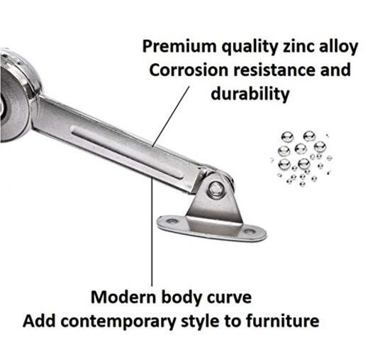 Lid Support Hinge in Satin Nickel Folding Lid Stay Hinge with Soft Normal 2pc
