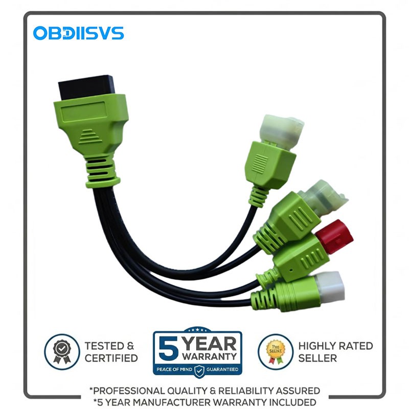 Universal 4in1 Moto OBD2 Diagnostic Cable - Compact Multi-Interface Adapter Tool