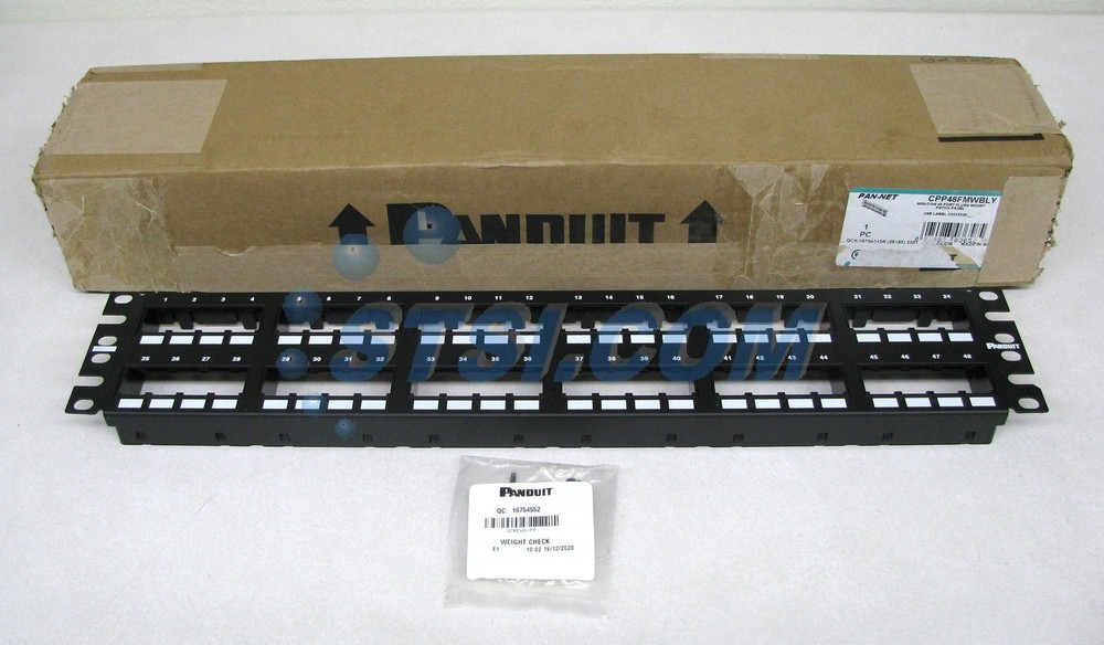 Panduit CPP48FMWBLY 48-Port Flush Mount Patch Panel ~STSI
