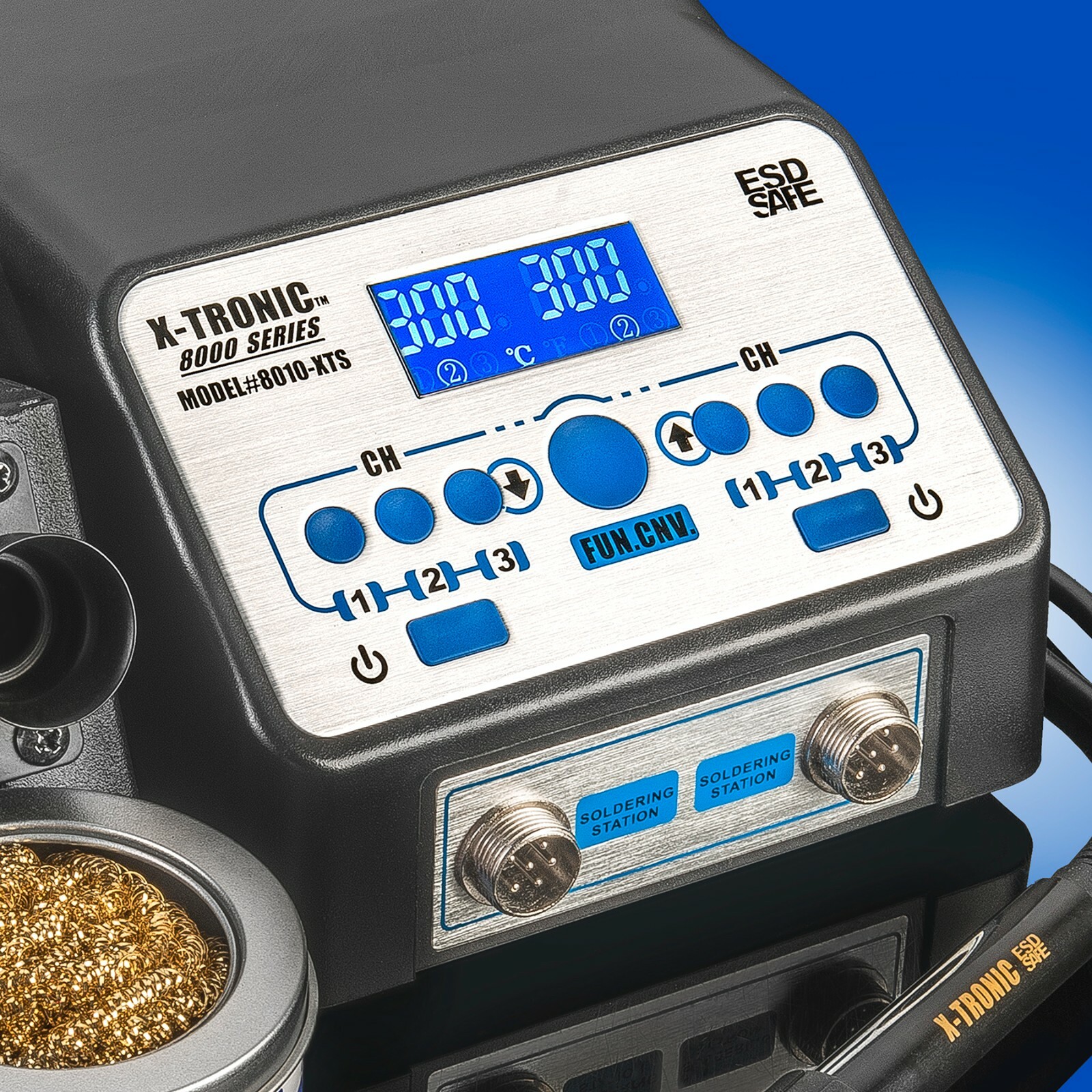X-Tronic 8010-XTS DUAL Antistatic Digital Soldering Iron Station Kit
