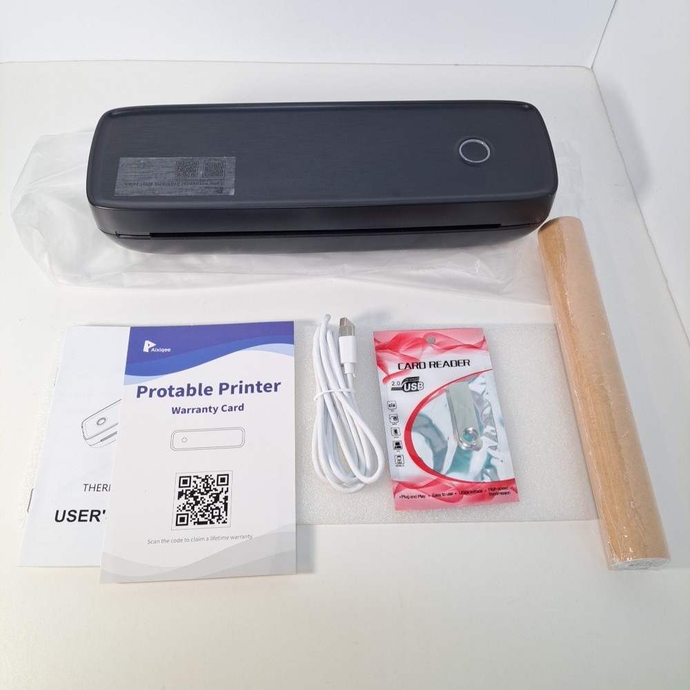 Open Box Aixiqee A80 Portable Wireless Thermal Printer Bluetooth