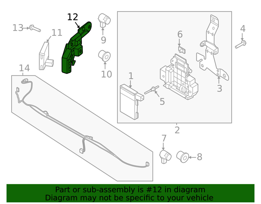 Genuine Ford Radar Sensor Bracket ML3Z-14D189-E