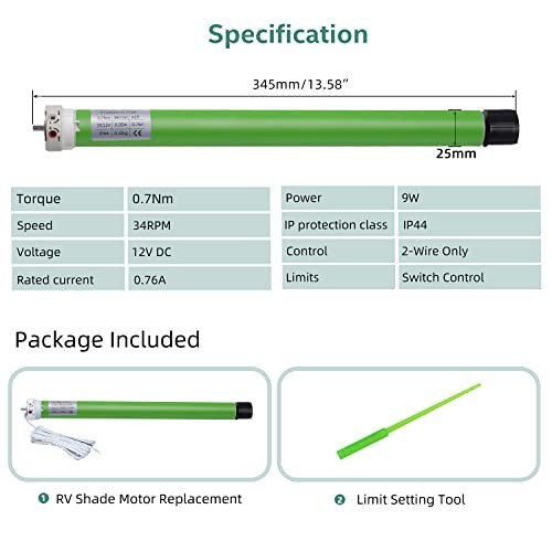 DM25DS - Motor eléctrico de repuesto para persianas enrollables para