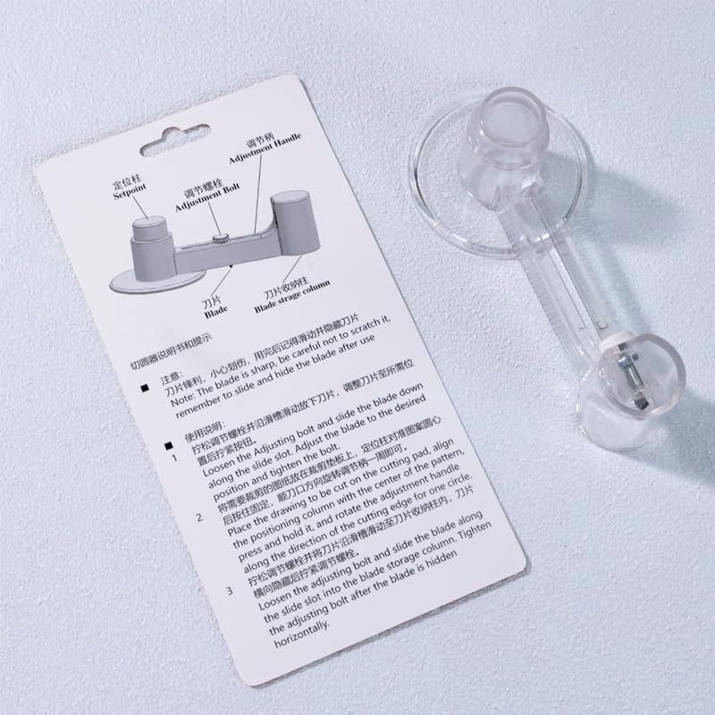 Button/Badge Patterned Paper Cutter with Safety Storage Column，Circle Cutter,Ci