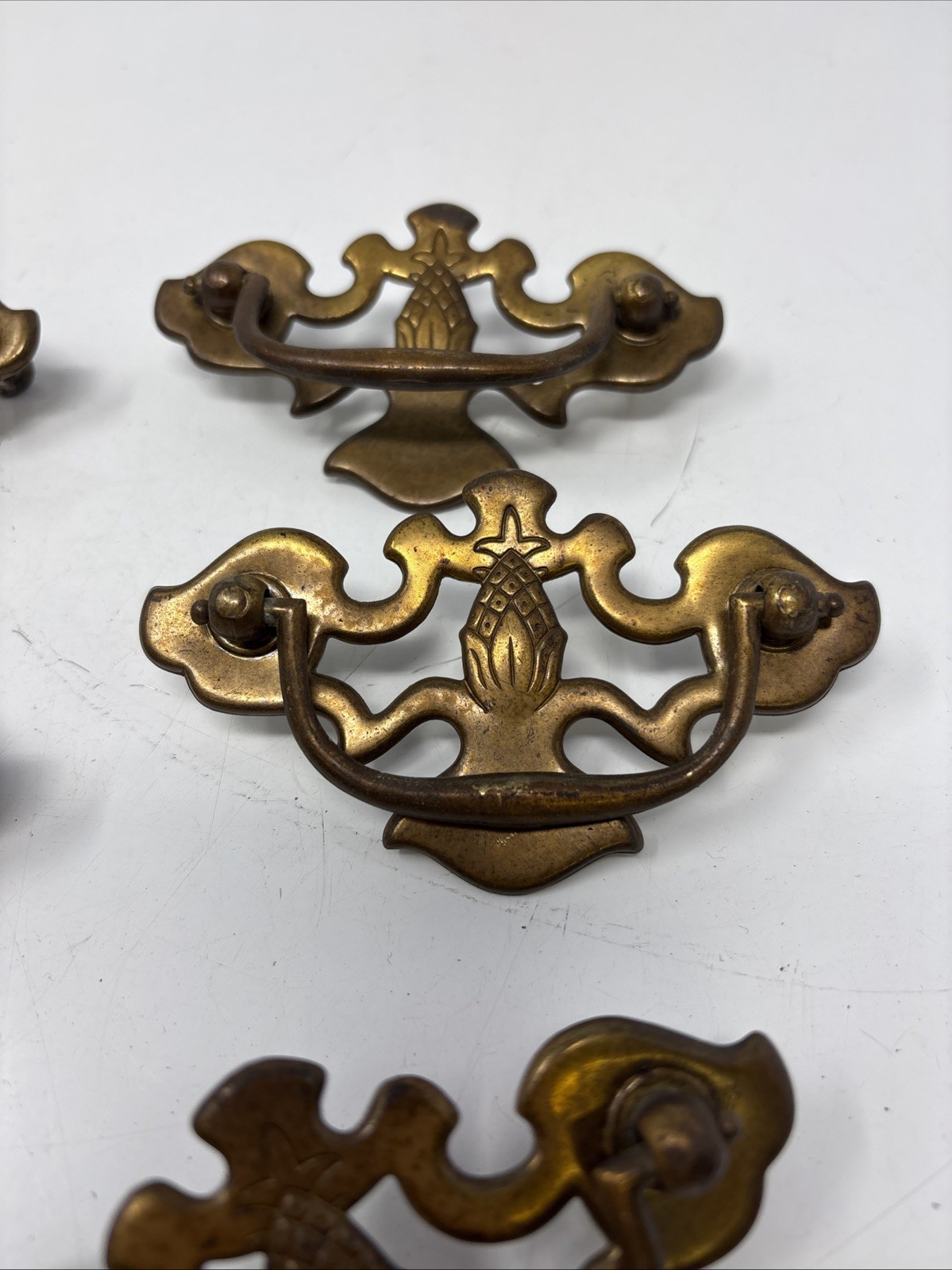 Antique Vintage Beautiful Ornate Victorian Drawer Pull Handle(6)& 2 Knobs