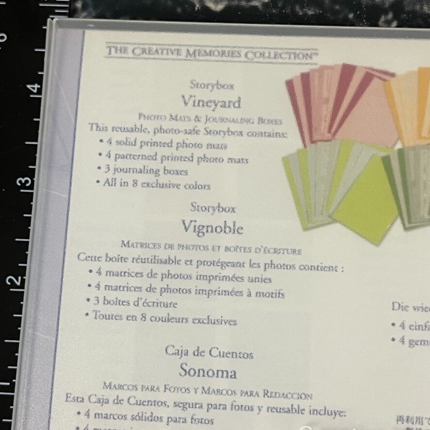 Creative Memories VINEYARD Storybox Paper & Stickers