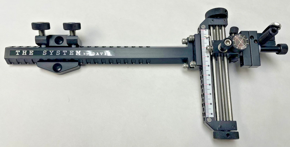 5" DAVIS COMPOUND SIGHT-Black/Black knobs-RH-20 CLICK