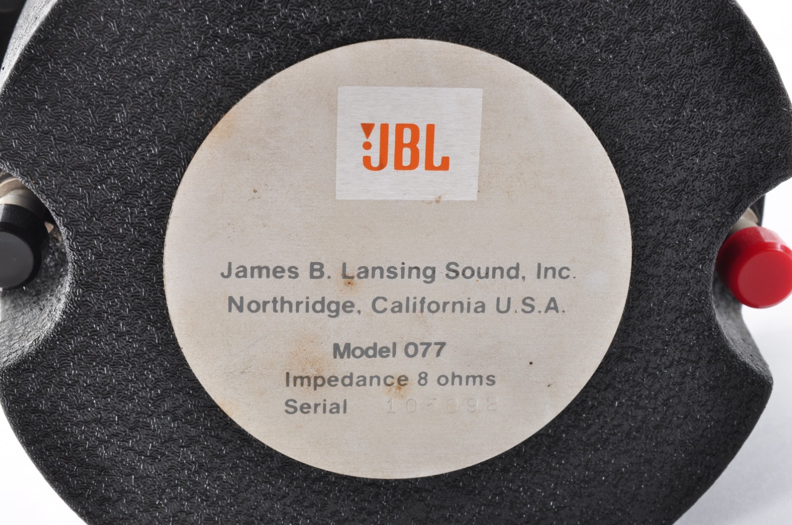 JBL 077 Tweeter Pair 8-Ohm Vintage Tested Working 105777 105092 In Stock