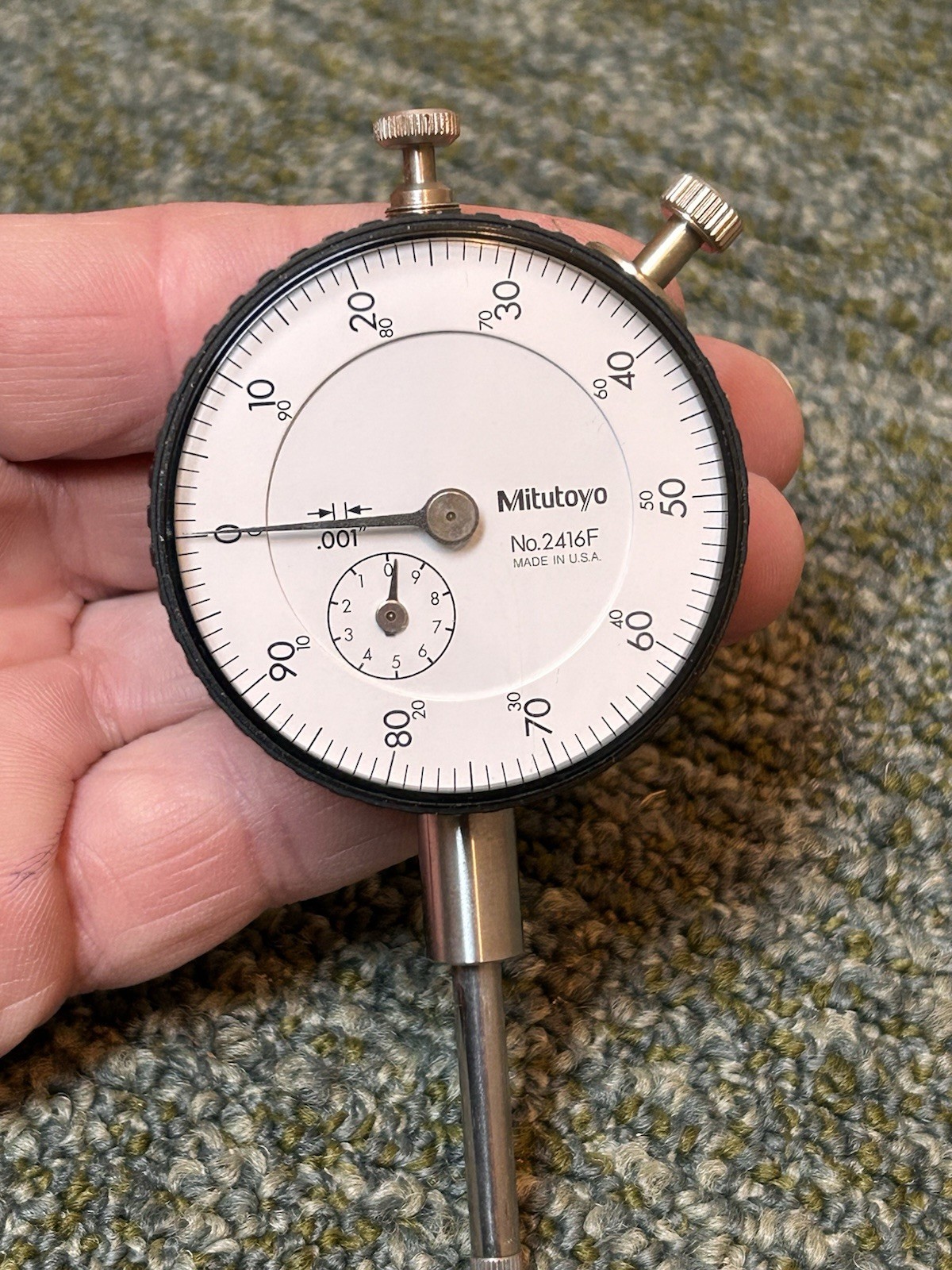 MITUTOYO No.2416F  Precision Dial Indicator 1" Range .001" Grads