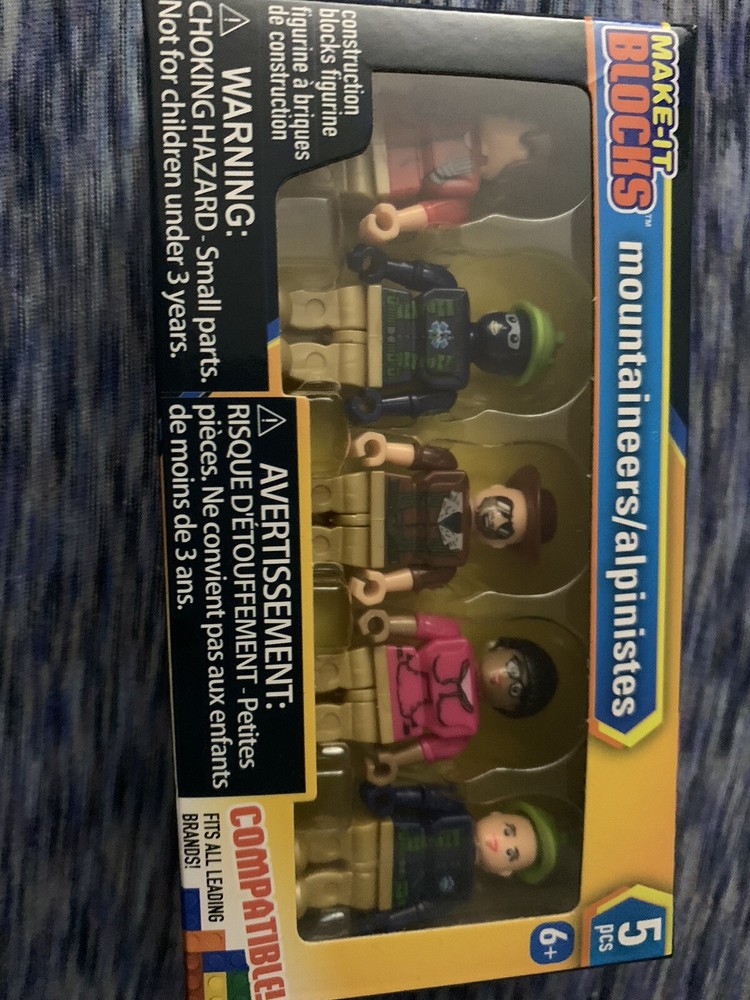 MAKE-IT BLOCKS Superheroes 5 Pack Set Different Figures