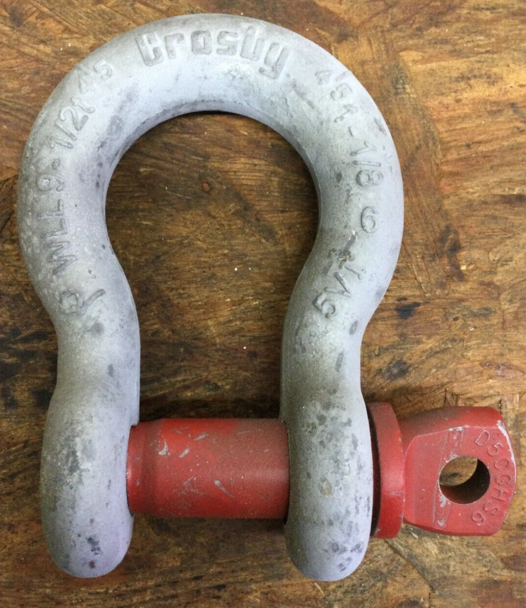 Crosby 1018552 1-1/8" G-209 Screw Pin Anchor Shackle - 9-1/2 Ton WLL