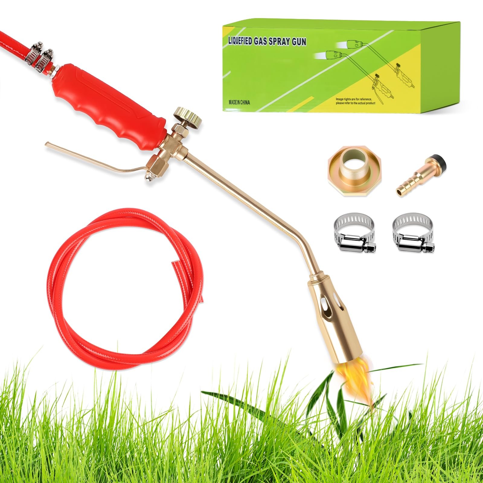 2025 New Propane Torch Weed Burner Kit, Portable Garden Weed Burner Torch, Hi...