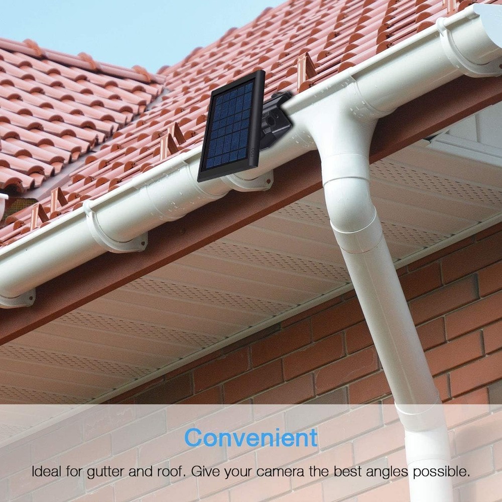 Weatherproof Gutter Mount for Ring Solar Panel Wall Bracket Outdoor Accessories