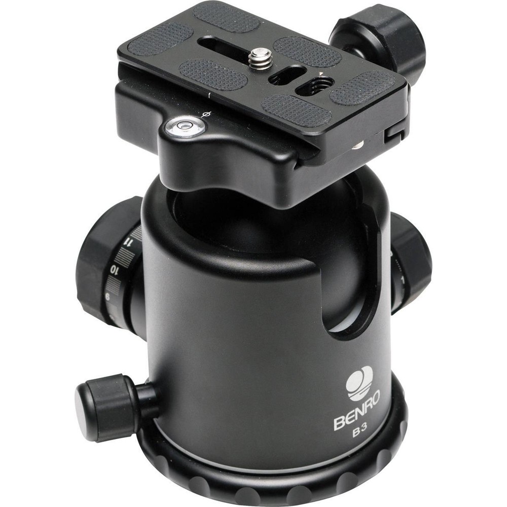 Benro B3 Triple Action Quick Release Ballhead, 66lbs Maximum Load