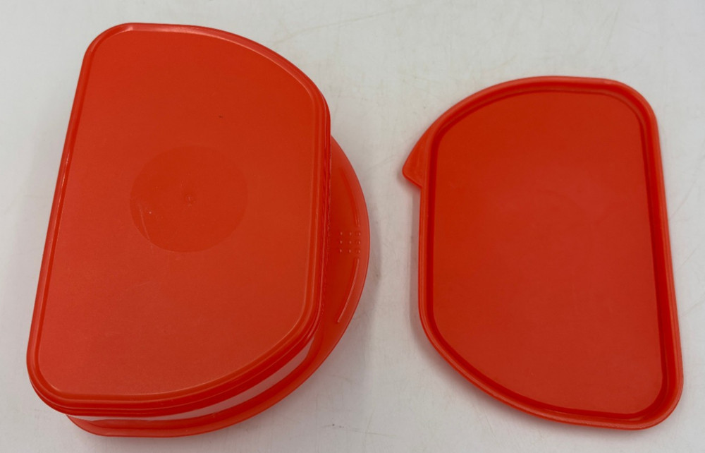 Tupperware Half Fridge Stackable Lunch Container #2797 - Red