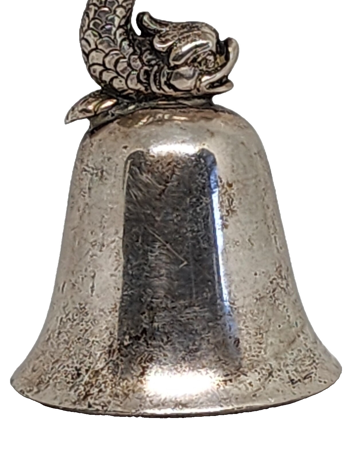 Wilhelm Binder .835 Silver Figural Bell – Mythical Dolphin Handle c.1900