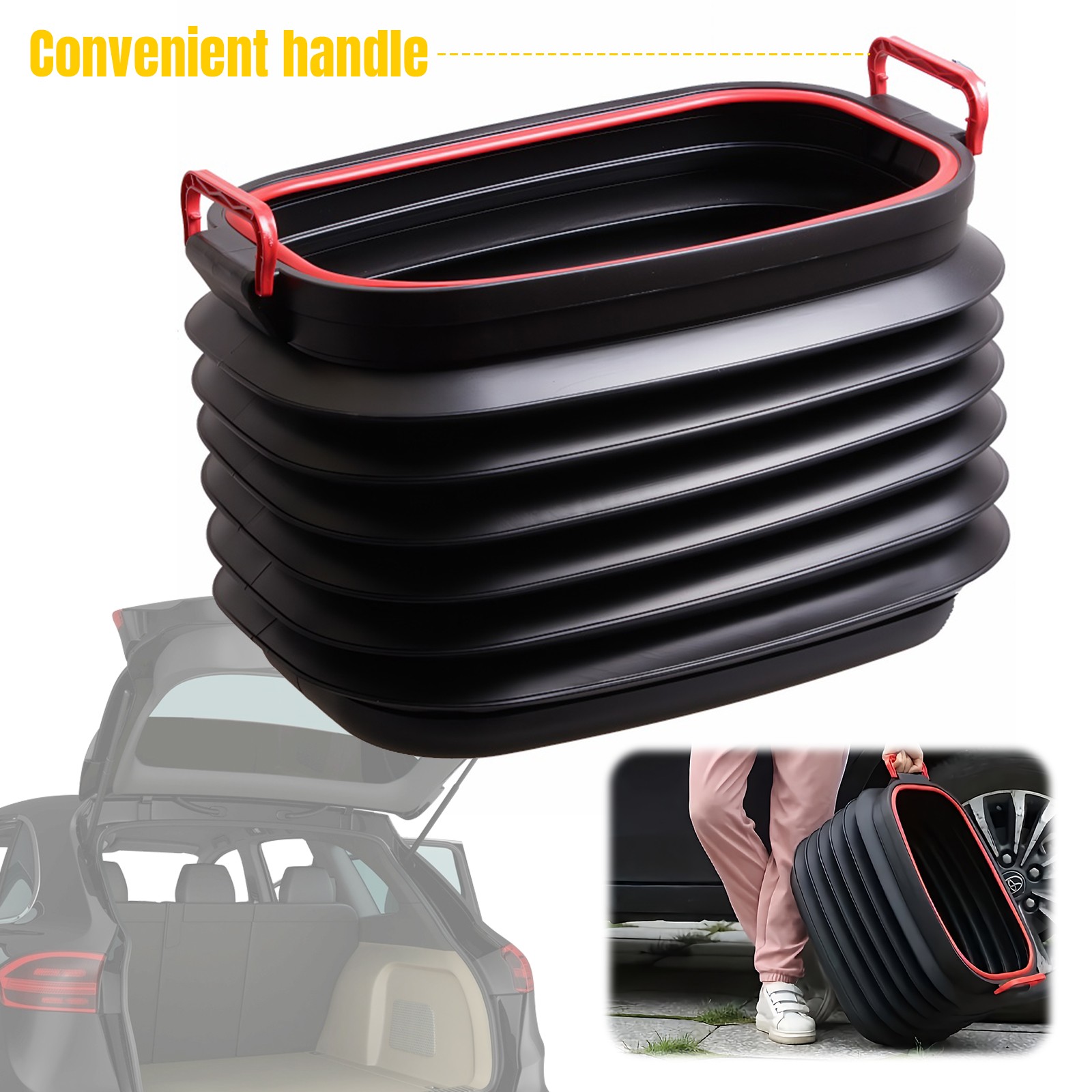 Multifunctional Folding Trash Can For Car RV Camping Water Bucket Outdoor Tavel