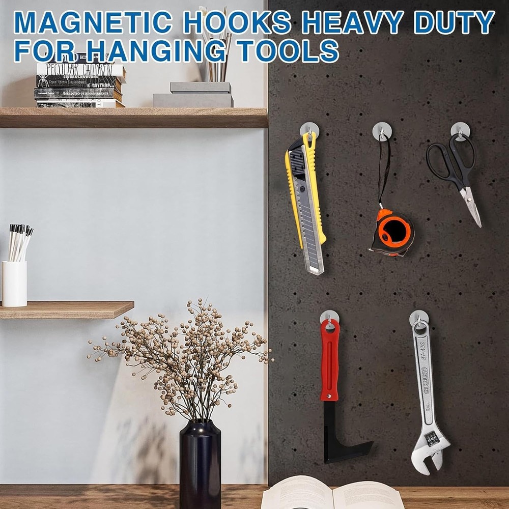 Heavy-Duty Magnet Hooks - Fridge, Ceiling, Locker