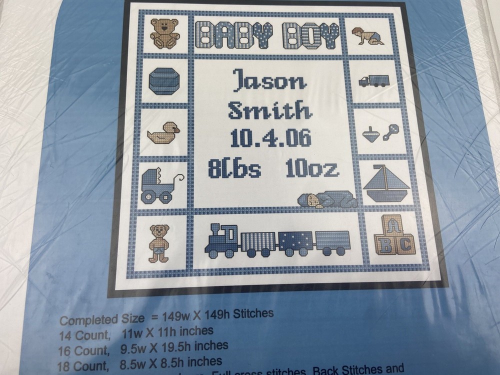Artecy Cross Stitch Pattern Baby Boy Sampler 1 Cross Stitch Pattern
