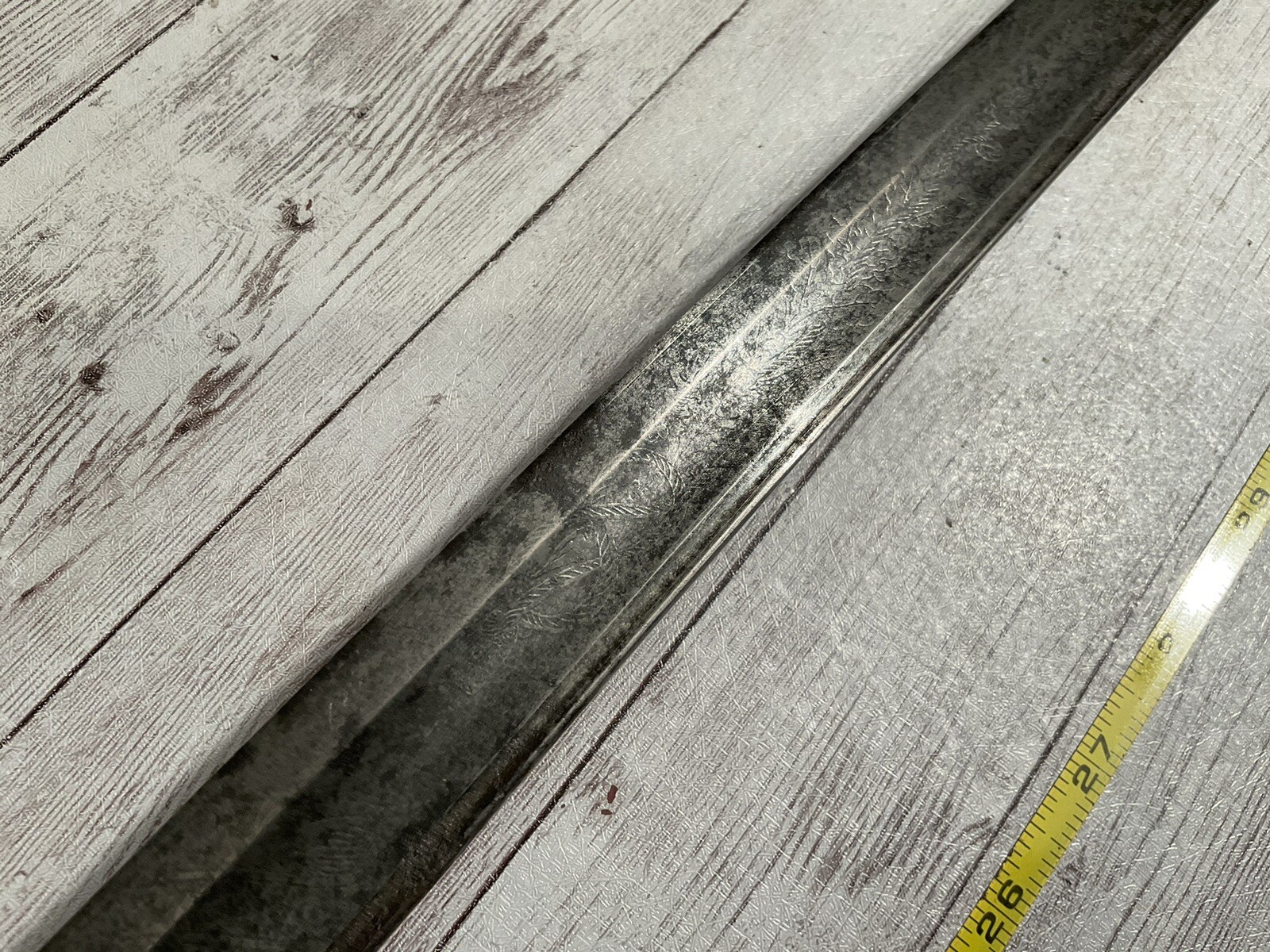 ORIGINAL CIVIL WAR BARN FIND CUSTOM USN OFFICER SWORD NAMED WITH METAL GRIP