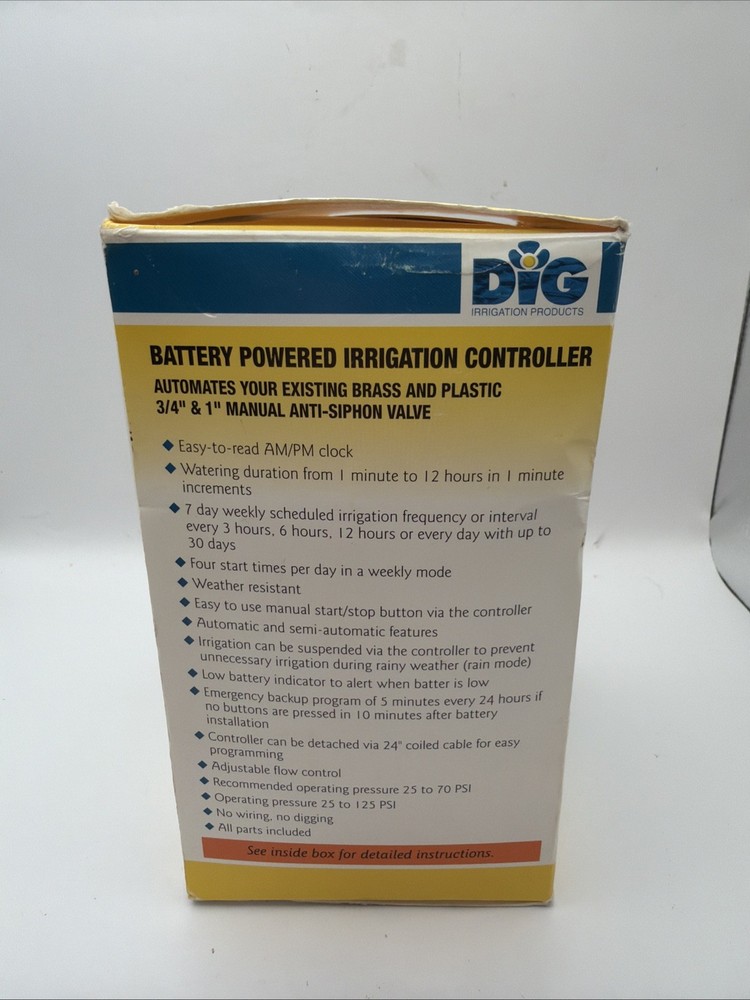 DIG 2006-I Battery Powered Digital Irrigation Controller - With Valve Actuator