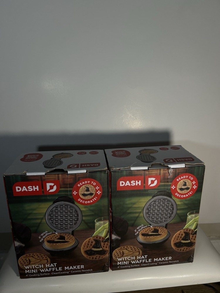 2 Pack Dash Stranger Things Mini Waffle Maker Limited Edition 4” Nonstick New