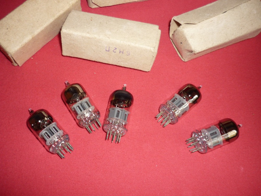 5pcs. 6N2P / 6Н2П ~ 6CC41 Double triode NEW. SAME DATE 1970