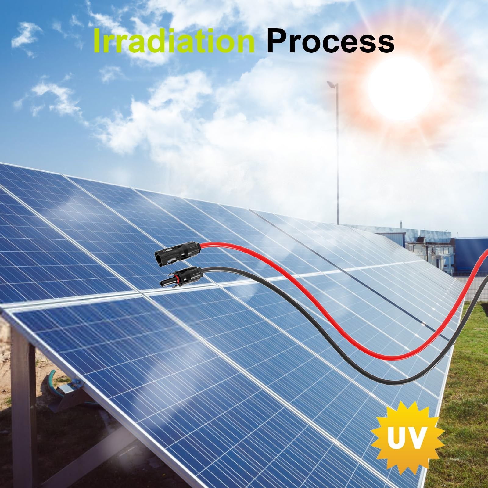 JXMXRPV Solar Extension Cable 20Ft 10AWG, 20FT, Both ends installed