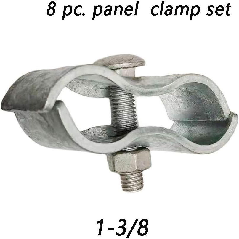 8 Rust-Proof Chain Link Fence Panel Clamps for 1-3/8" Rails - Durable Solution