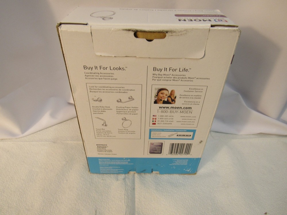 MOEN Towel Ring in Chrome JANSEN BH0986CH