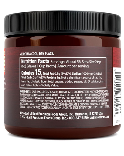 Beef Flavored Broth Base, Granulated Beef Flavored Bouillon, Versatile Usage, Se