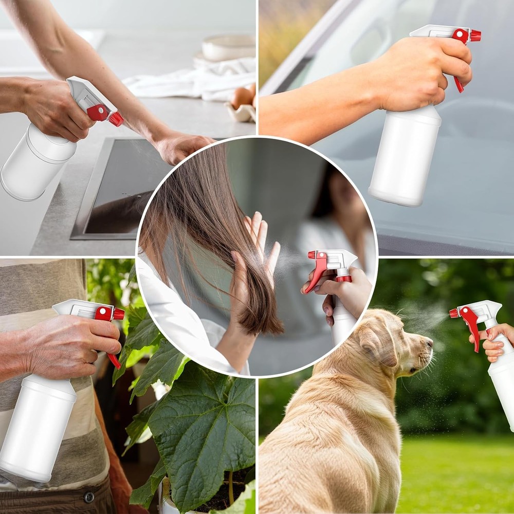 Spray Bottles (4 Pack,16 Oz), Refillable Empty Spray Bottles for Cleaning