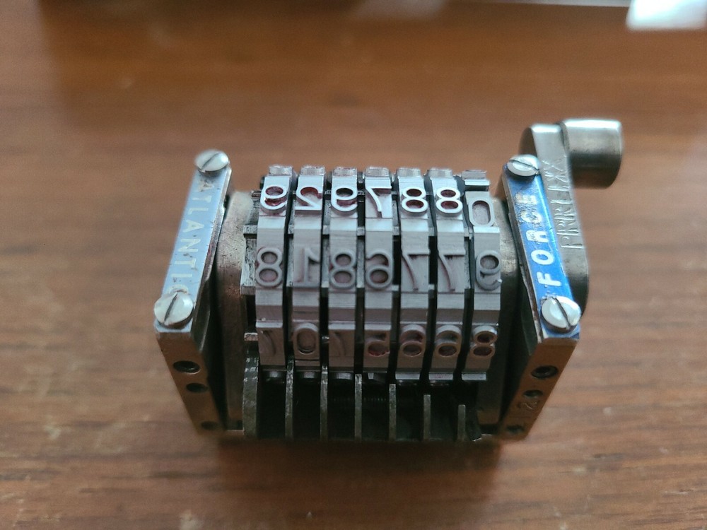 ATLANTIC Rotary Straight Backward Numbering Machine for MONA, auto return