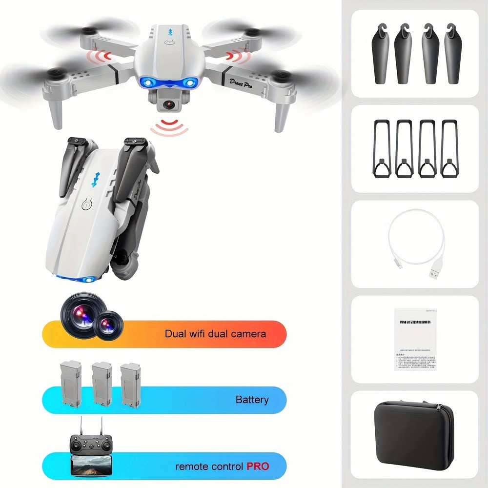 Dual HD Camera Drone with Auto-Return, WiFi Connectivity - Perfect for Beginners