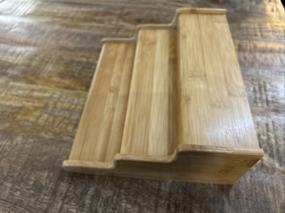 Bamboo Spice Rack Three Tier - Great Condition - Rack Only