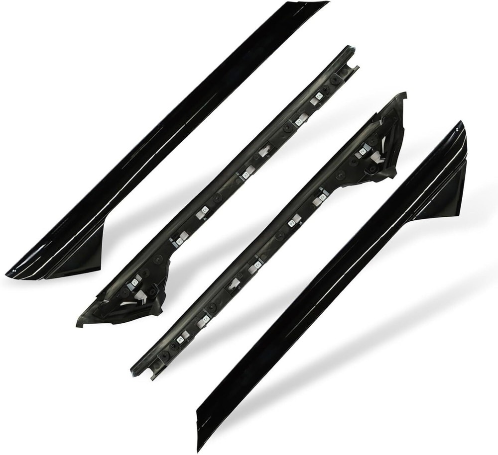 Set For 2011-2019 Ford Explorer Left Right Side Windshield A-Pillar Molding Trim