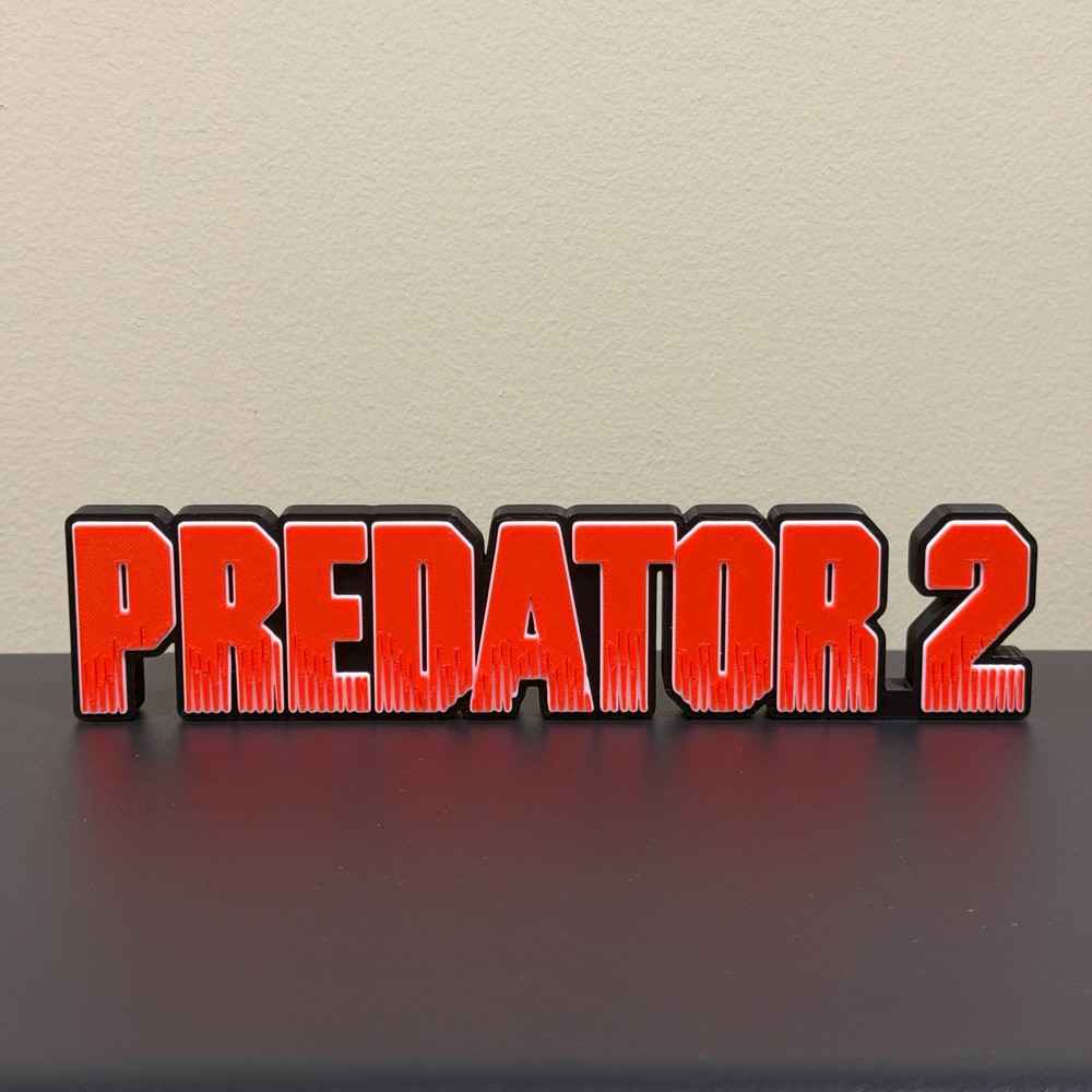 Predator 2 Decor Sign 3D Printed Display