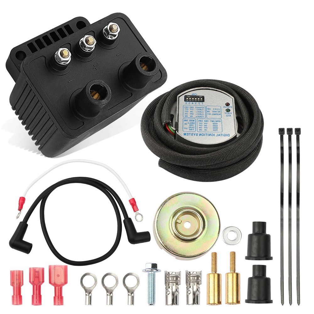 Single Fire Programmable Ignition Kit For 1970-03 Harley-Davidson Big Twin Evo