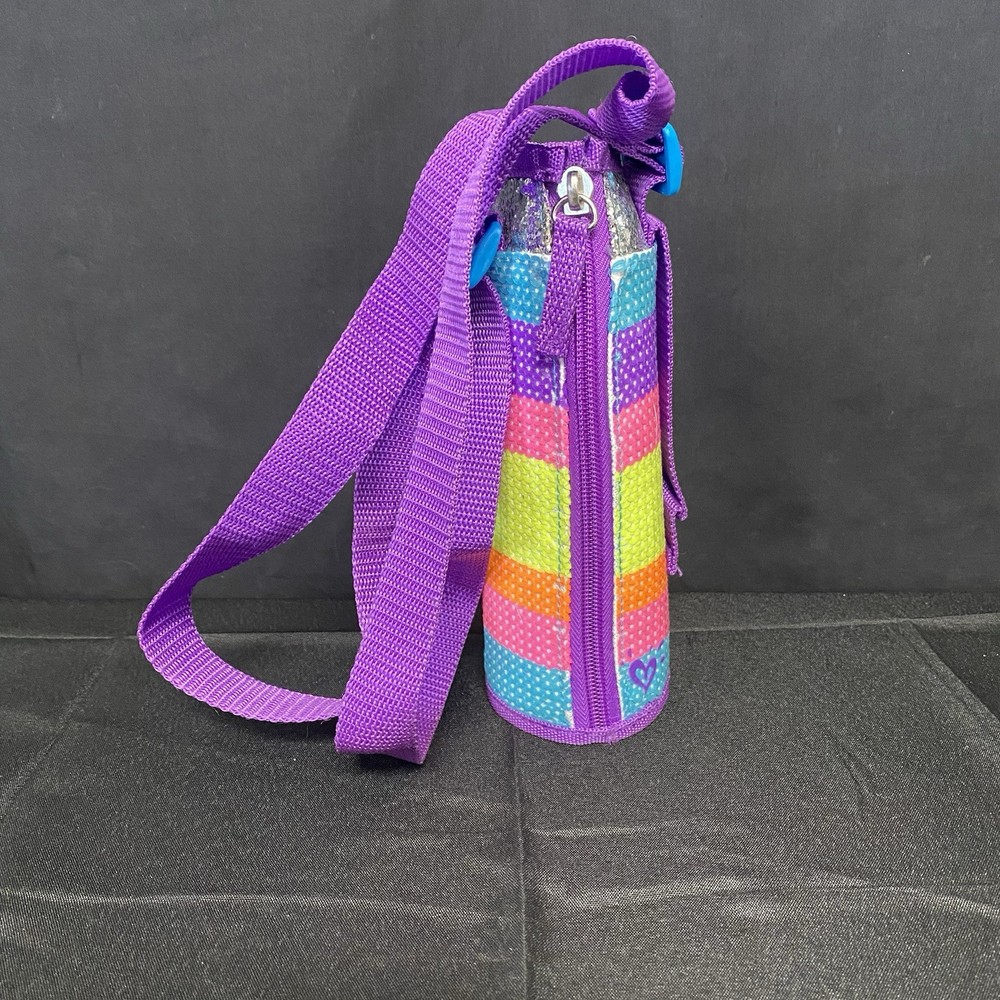 Neon Rainbow Sequined “M” Water Bottle HOLDER